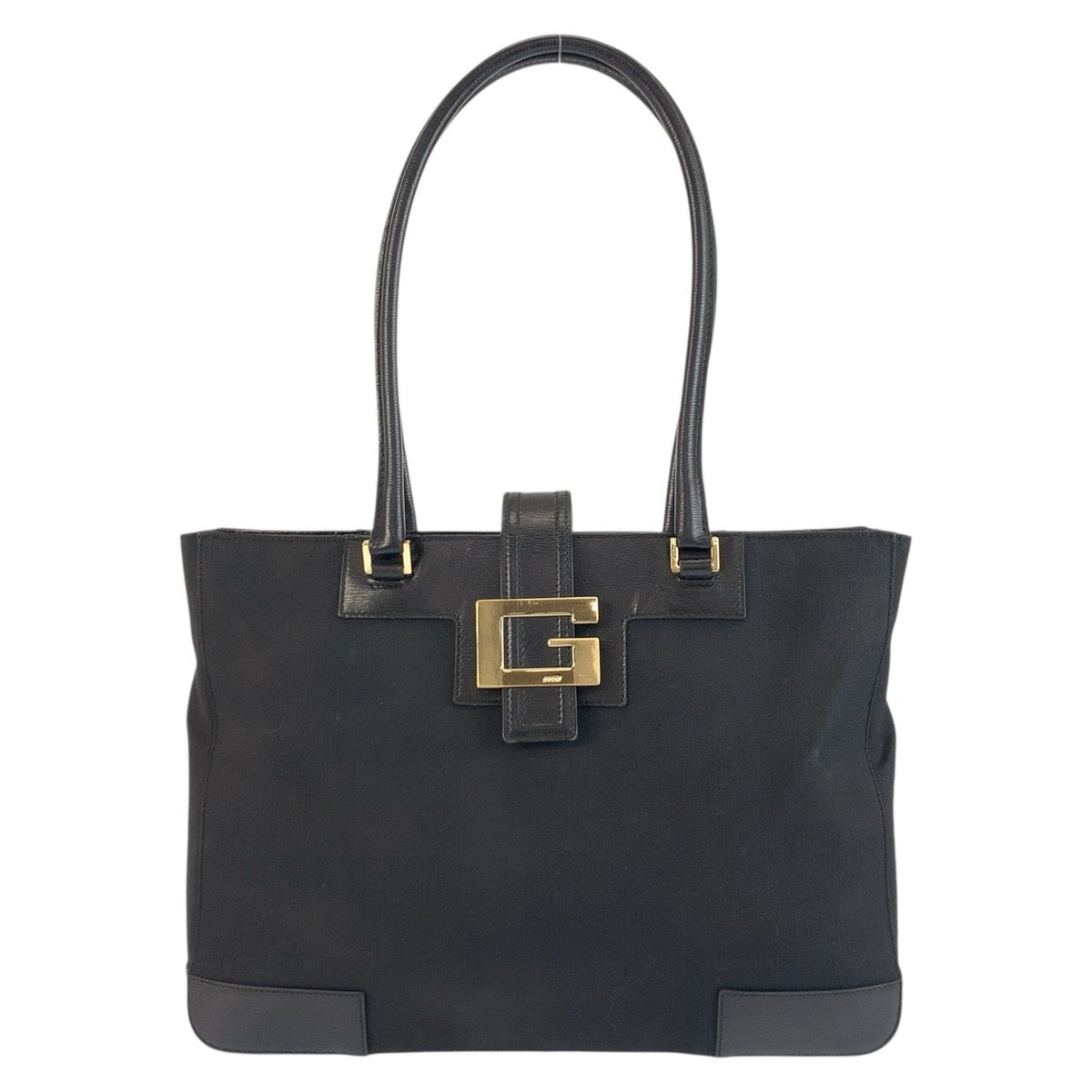 GUCCI Tote Bag 002 1109 canvas Black GoldMetal G logo