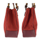 GUCCI Tote Bag 112526 canvas Red Brown SilverMetal Bamboo