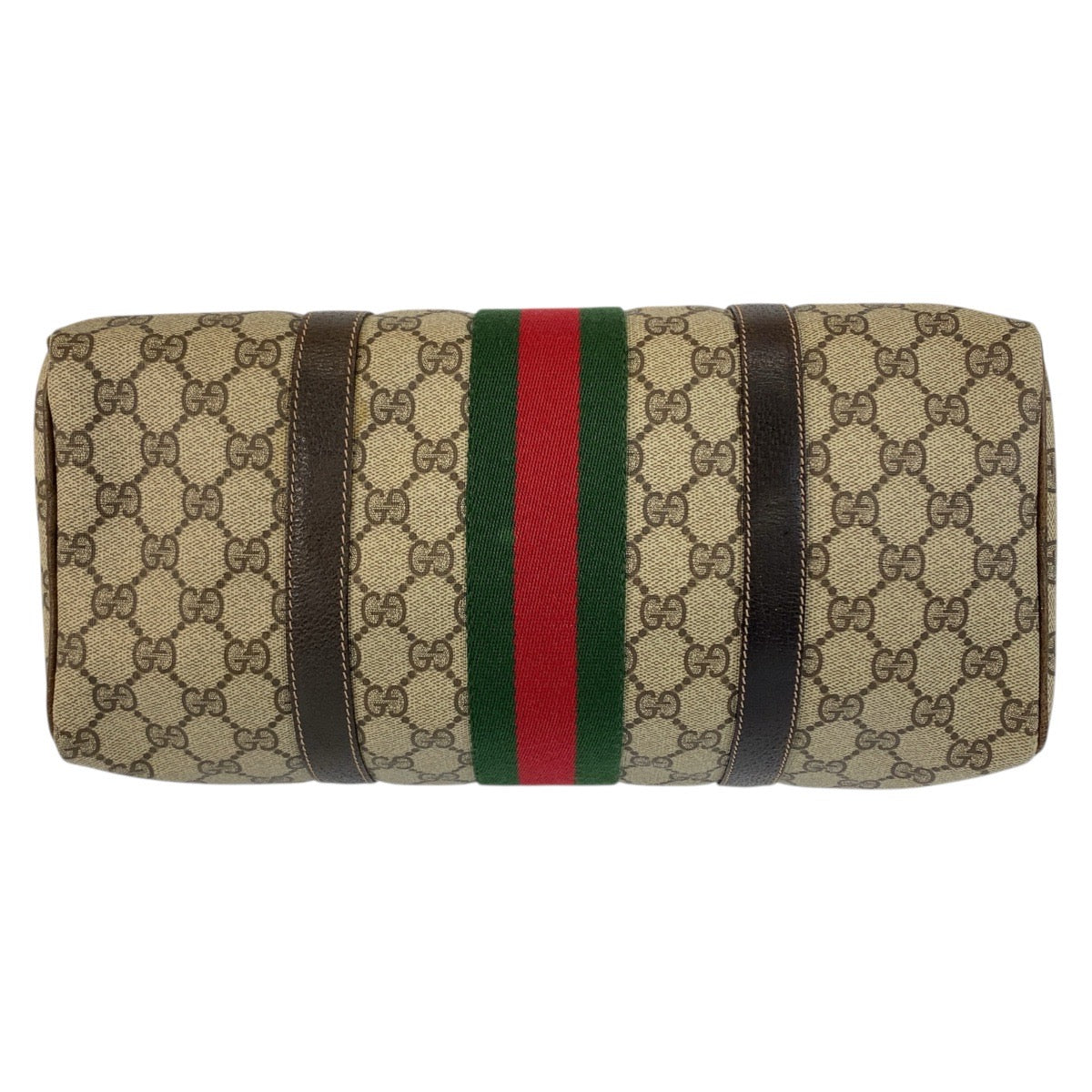 GUCCI Handbag 010 378 GG Supreme Canvas Beige Brown Gold Metal Sherry line