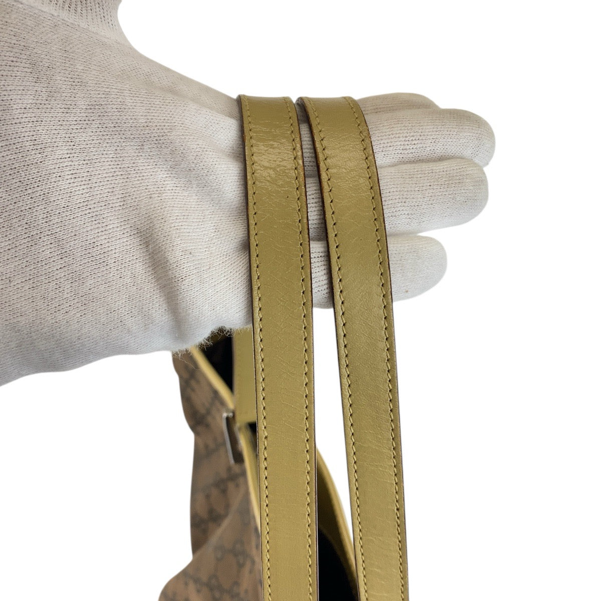 GUCCI Tote Bag 31242 GG canvas Brown yellow Sherry line