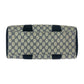 GUCCI Handbag 111 02 072 GG Supreme Canvas Gray Navy Gold Metal Sherry line