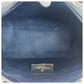 GUCCI Handbag 111 02 072 GG Supreme Canvas Gray Navy Gold Metal Sherry line
