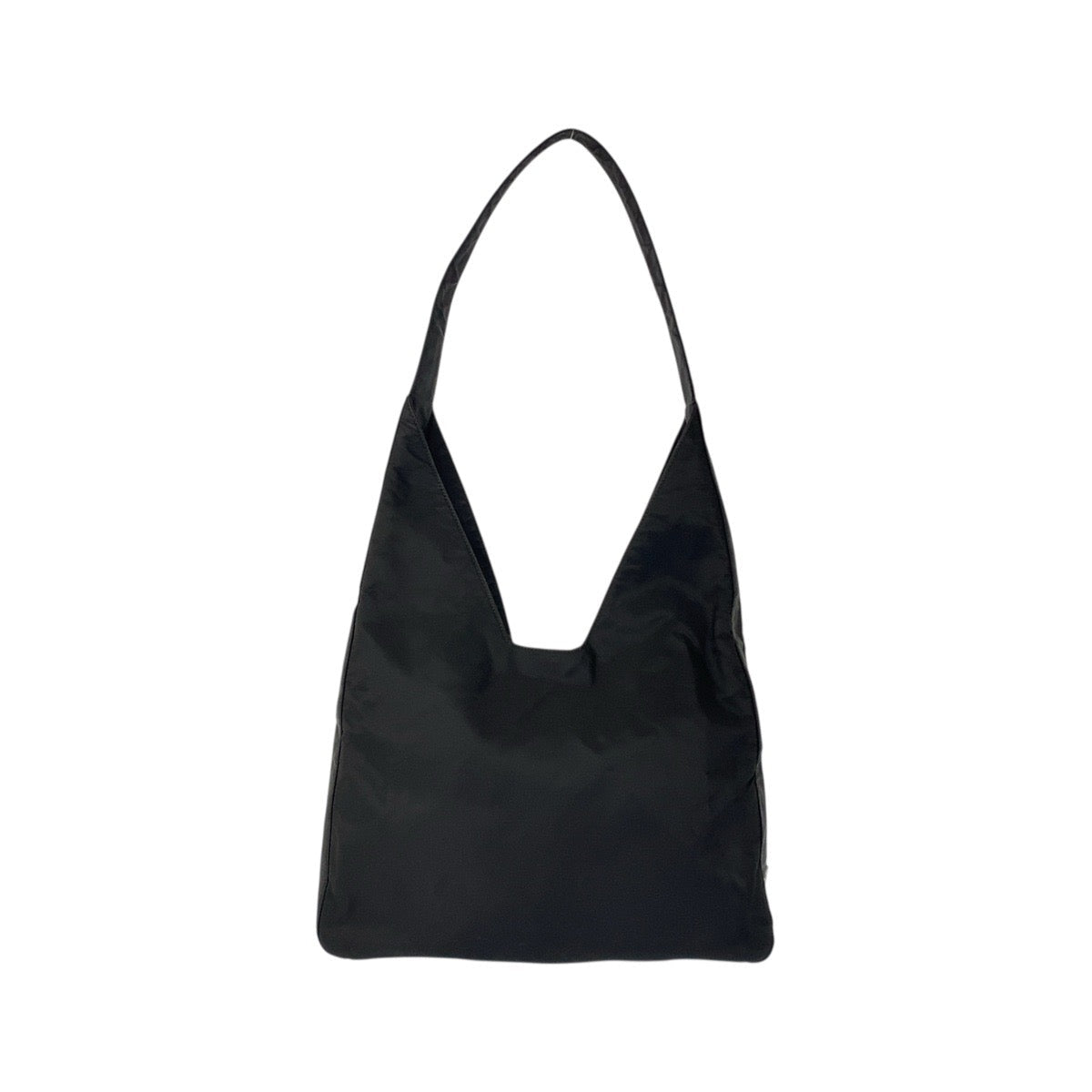 PRADA Shoulder Bag Nylon Black SilverMetal Test Triangle With logo