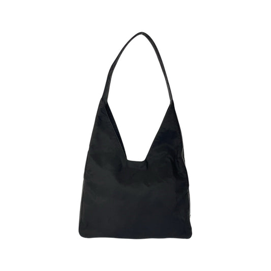 PRADA Shoulder Bag Nylon Black SilverMetal Test Triangle With logo