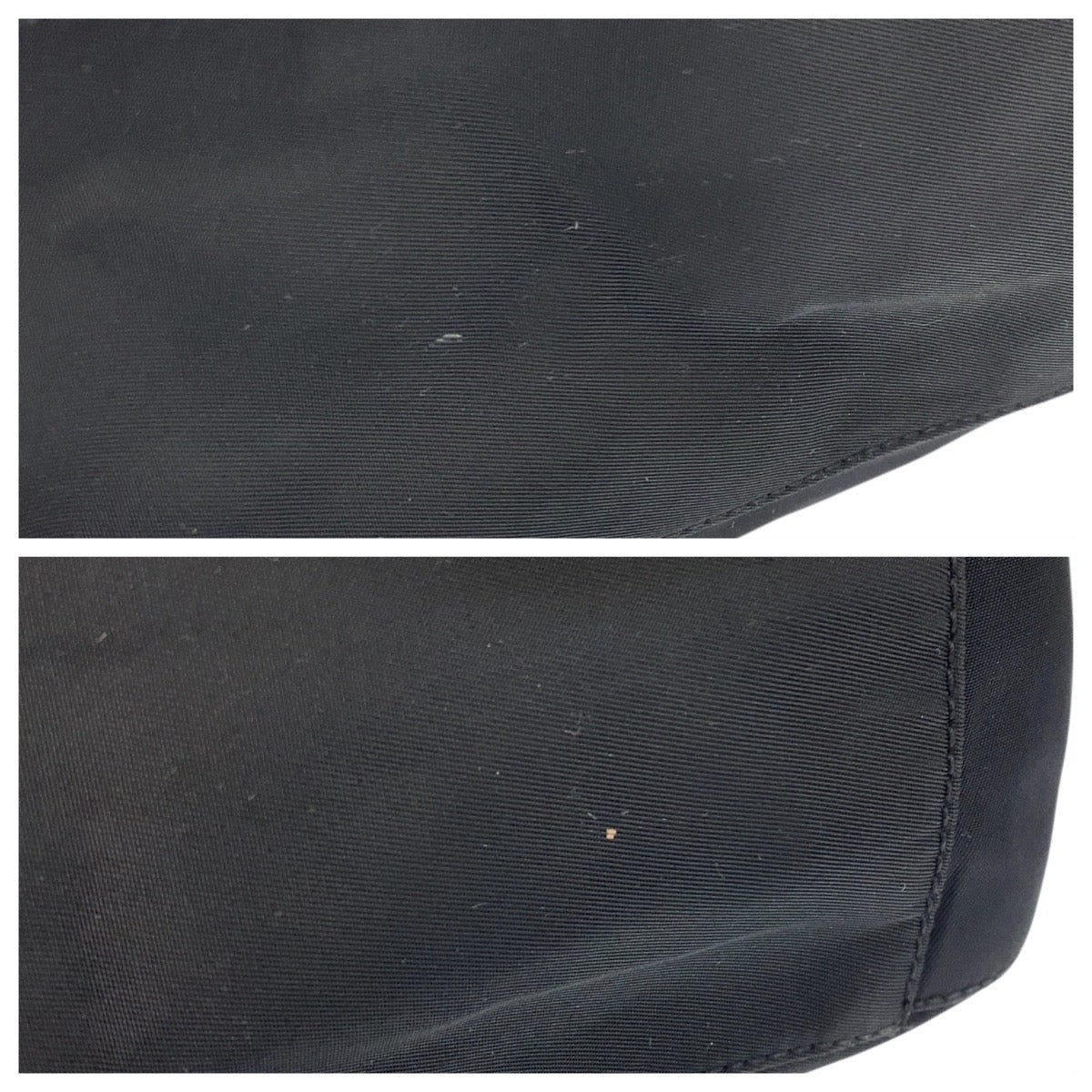 PRADA Shoulder Bag Nylon Black SilverMetal Test Triangle With logo