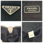 PRADA Shoulder Bag Nylon black Test Triangle With logo