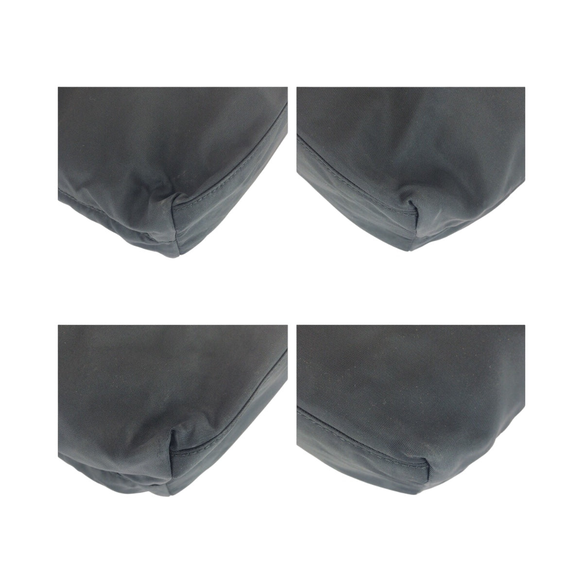 PRADA Shoulder Bag Nylon Black Silver Test Triangle With logo