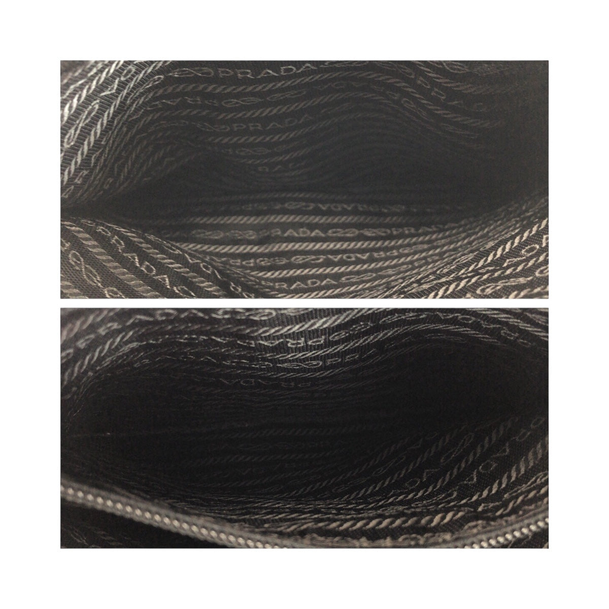 PRADA Shoulder Bag Nylon Black Silver Test Triangle With logo