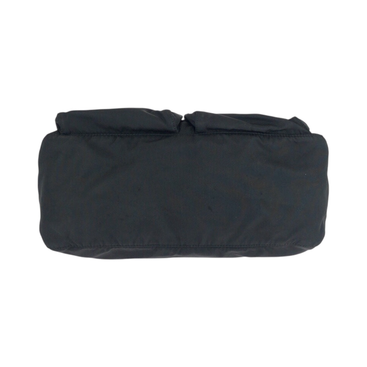 PRADA Shoulder Bag Nylon Black Silver Test Triangle With logo