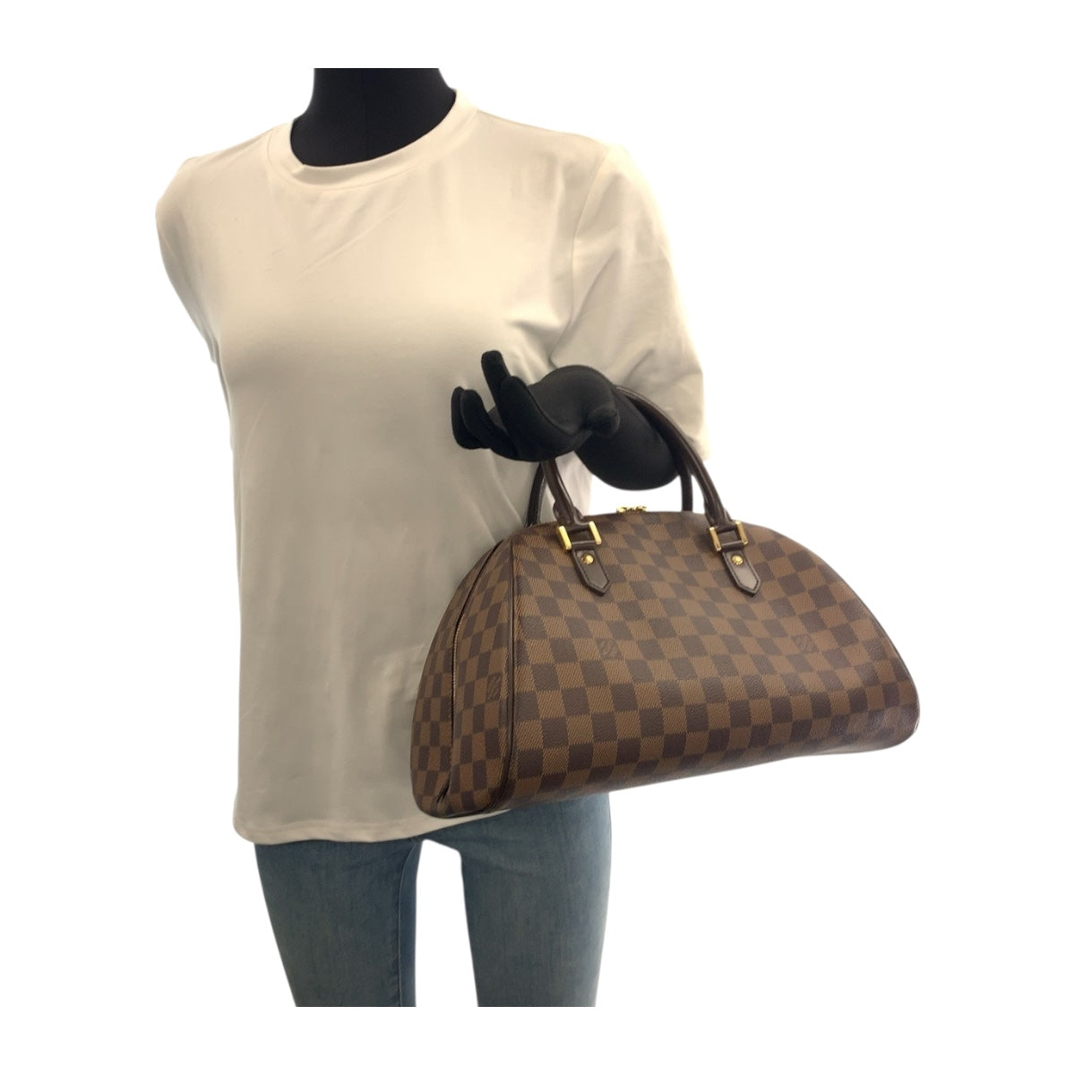 LOUIS VUITTON Handbag N41434 PVC Brown Damier Rivera MM