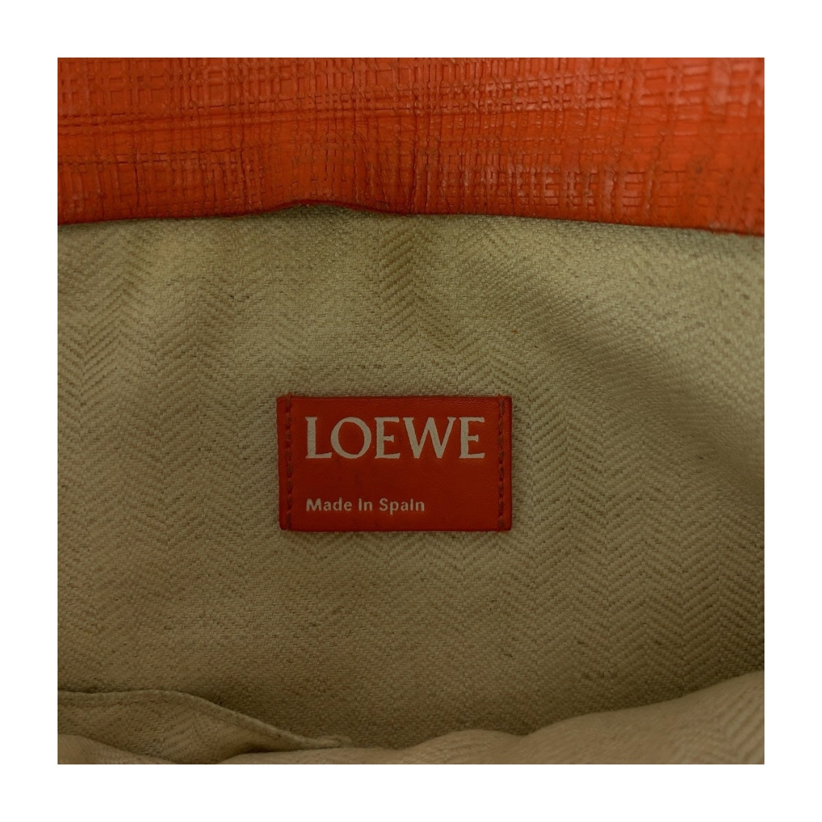 LOEWE Clutch bag 101 88 K05 leather Orange GoldMetal anagram