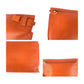 LOEWE Clutch bag 101 88 K05 leather Orange GoldMetal anagram