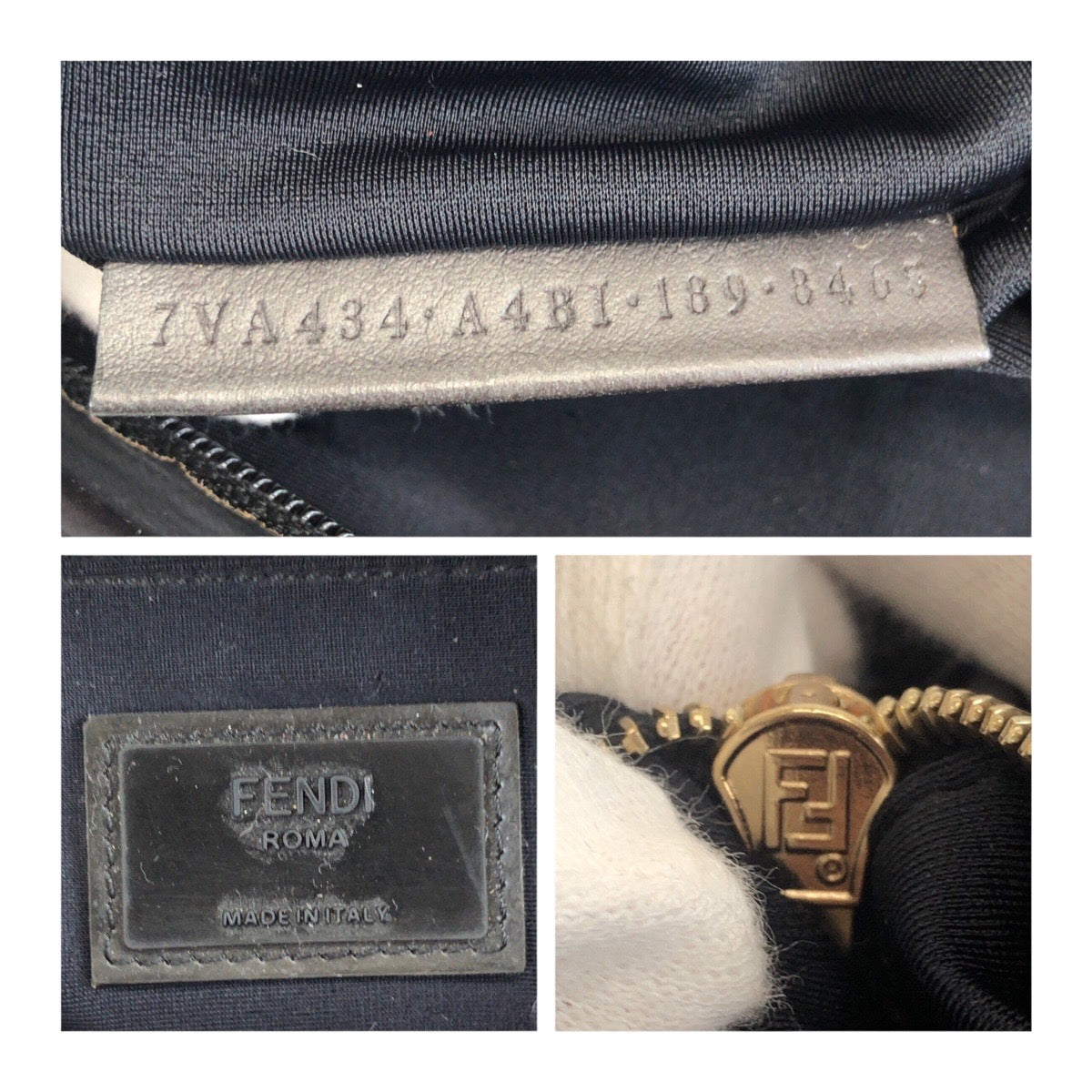 FENDI Sling bag 7VA434 A4BI 189 8465 canvas Brown Gold Metal Zucca Pattern