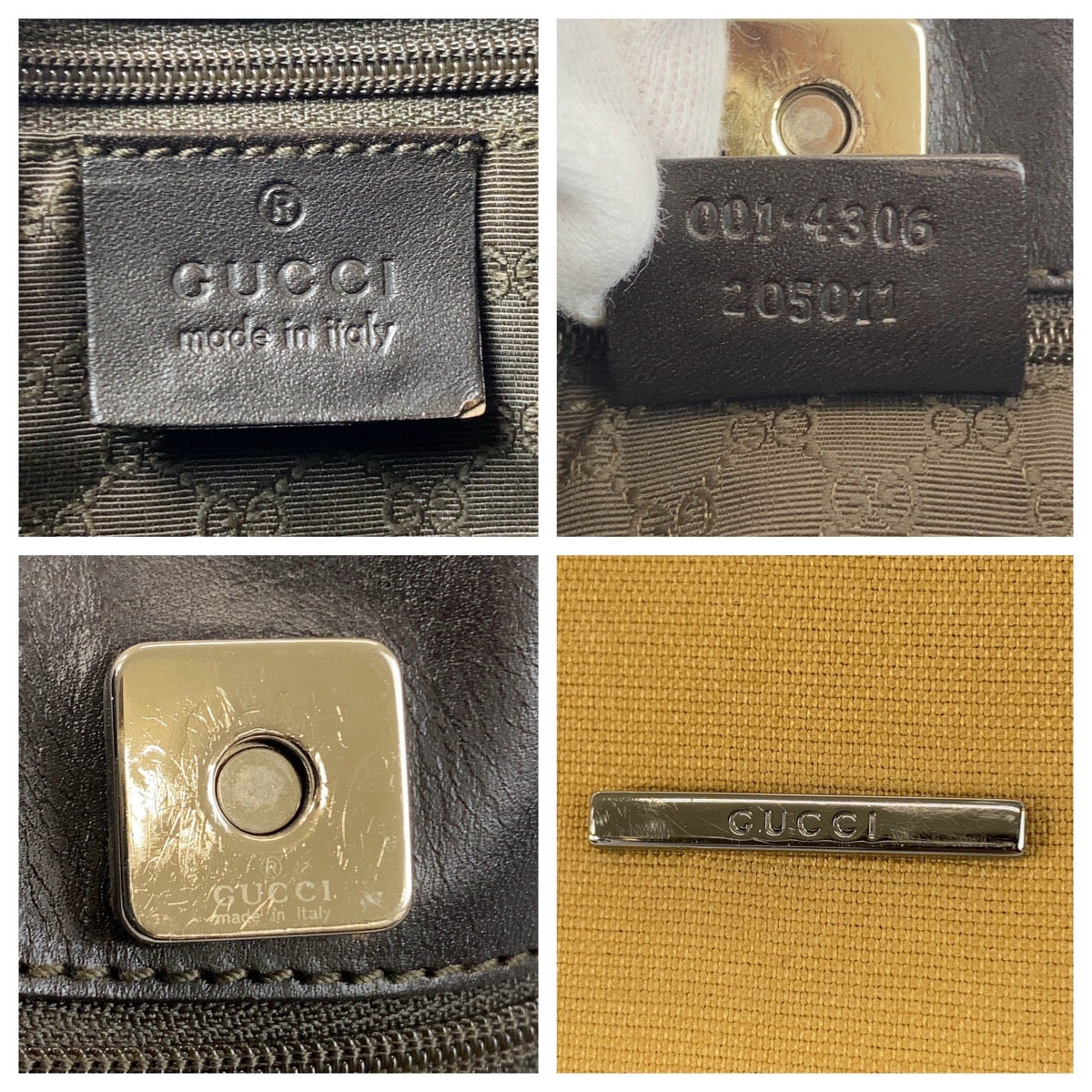 GUCCI Shoulder Bag 001 4306 canvas beige Sherry line