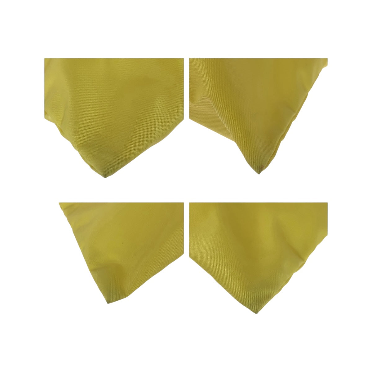 PRADA Shoulder Bag Nylon Yellow SilverMetal Test Triangle With logo