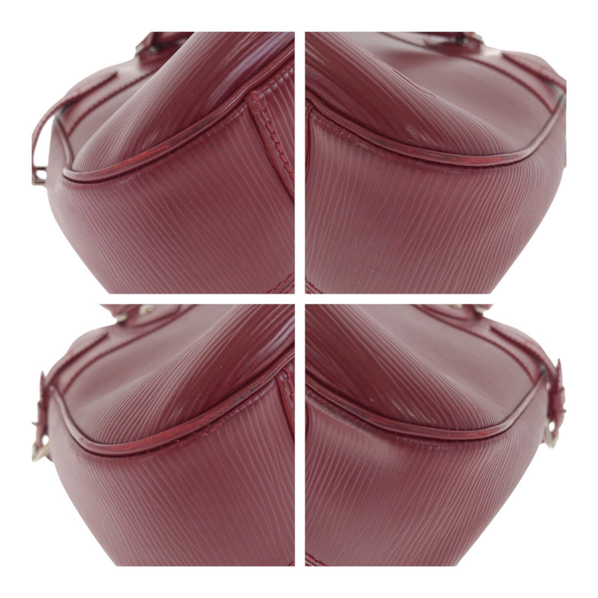 LOUIS VUITTON Tote Bag M5926E leather Red Silver Metal Epi Passy PM