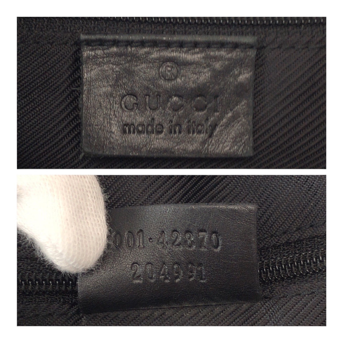 GUCCI Shoulder Bag 001.42870 GG canvas Black GoldMetal Hobo