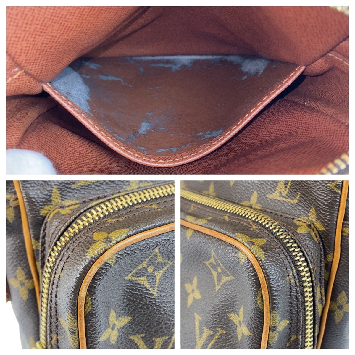 LOUIS VUITTON Shoulder Bag M45236 PVC Brown Monogram Amazone