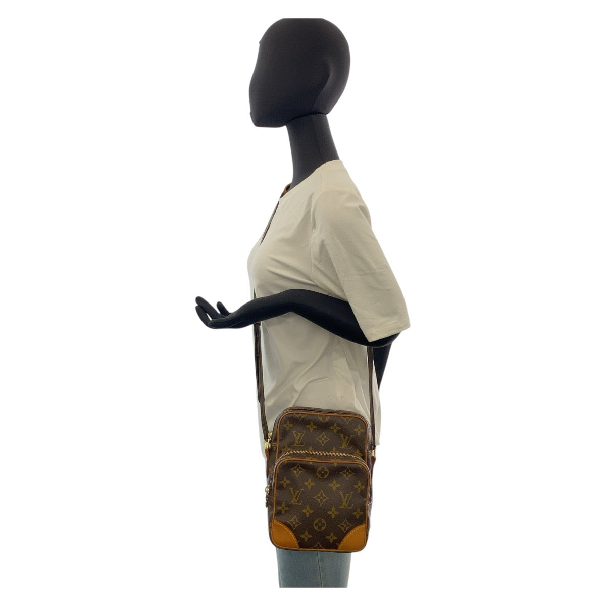 LOUIS VUITTON Shoulder Bag M45236 PVC Brown Monogram Amazone