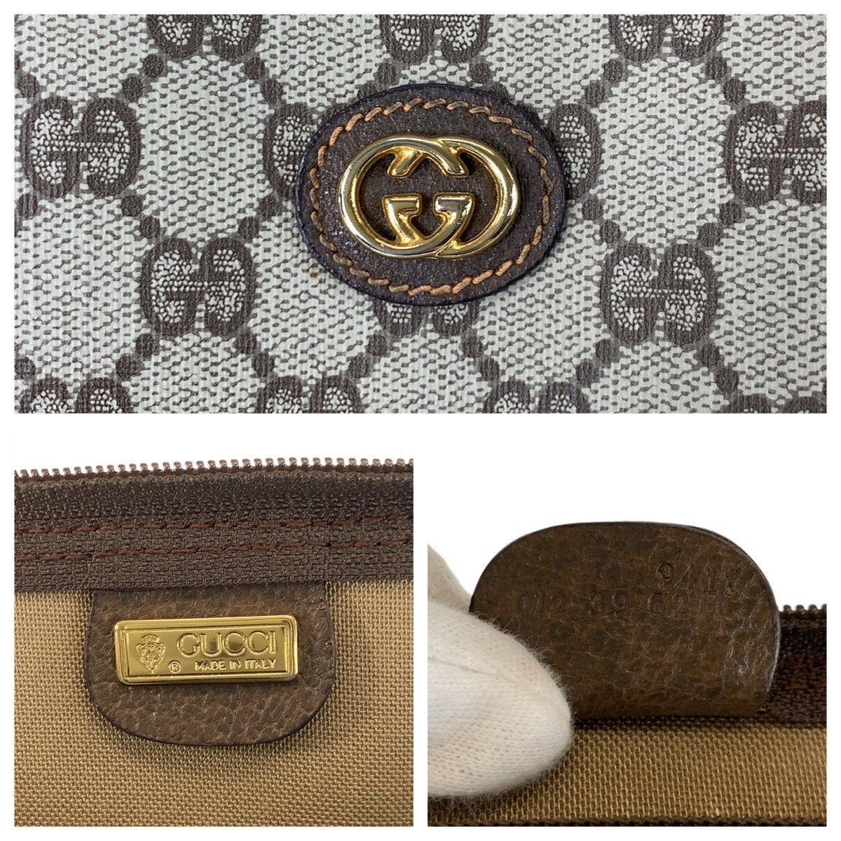 GUCCI Tote Bag 012 39 6211 GG Supreme Canvas beige Sherry line