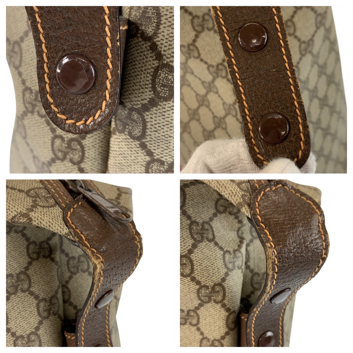 GUCCI Tote Bag 012 39 6211 GG Supreme Canvas beige Sherry line