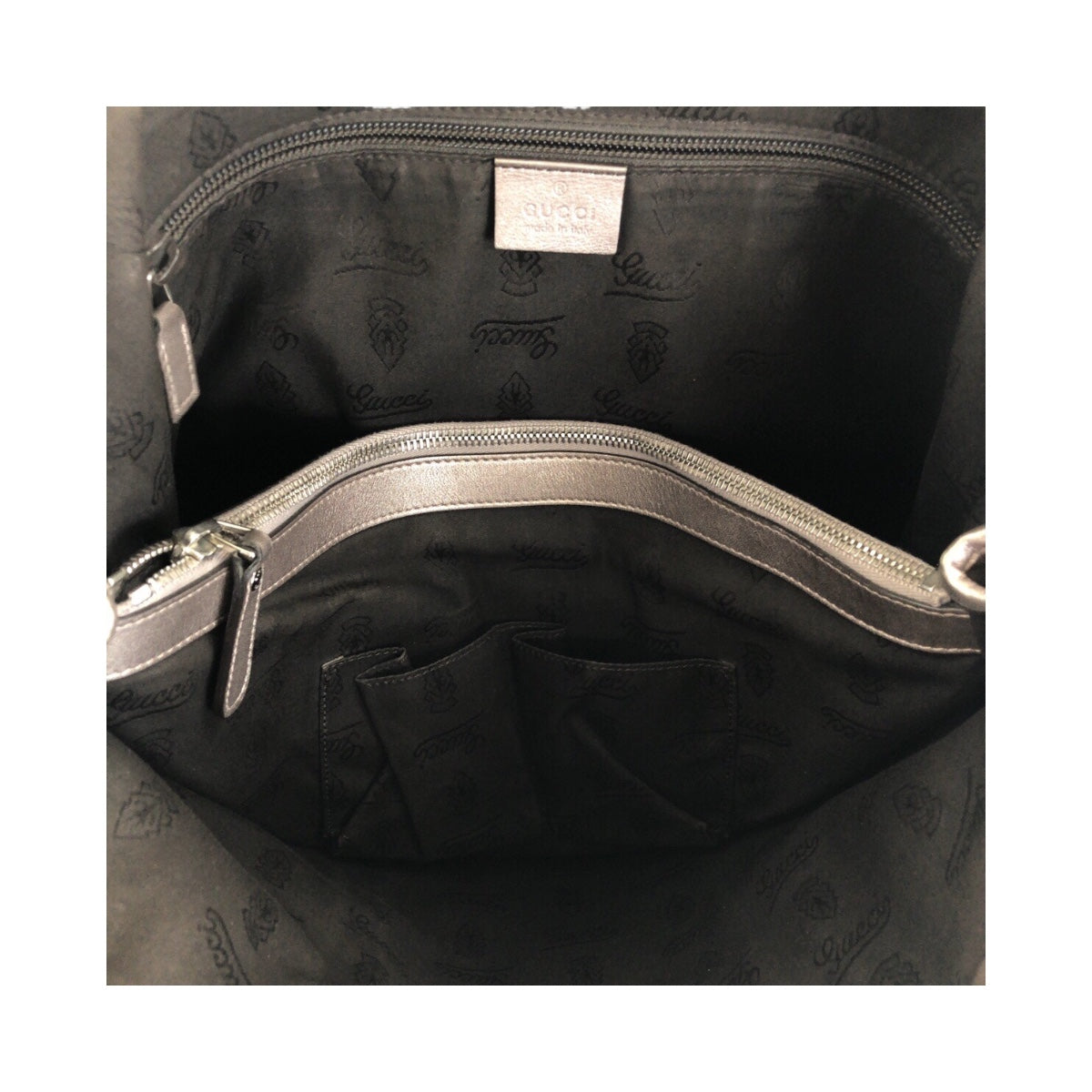 GUCCI Tote Bag 223668 PVC Metallic Brown SilverMetal Implication