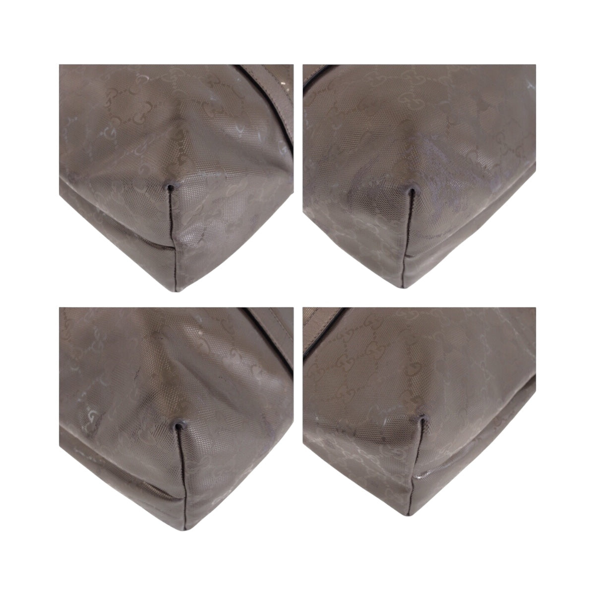 GUCCI Tote Bag 223668 PVC Metallic Brown SilverMetal Implication