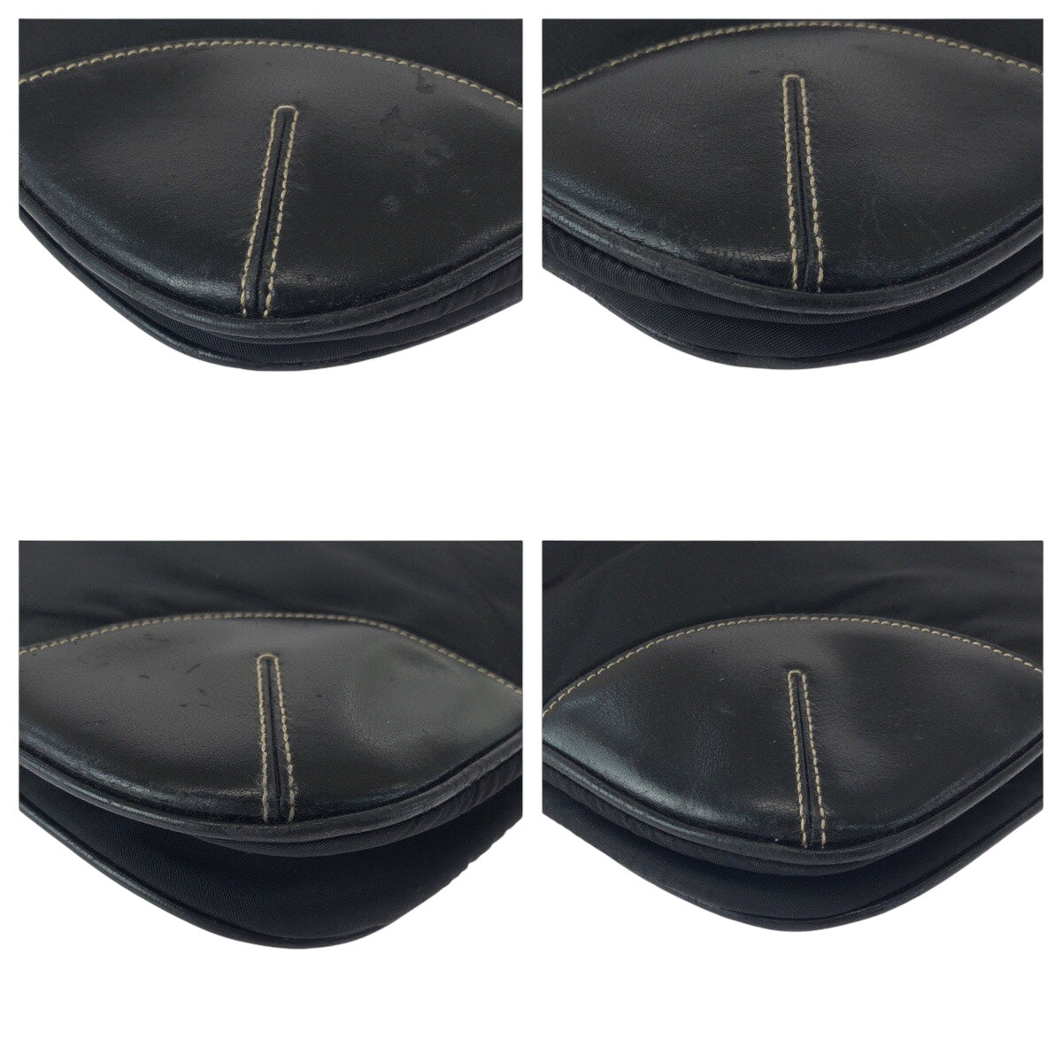 PRADA Shoulder Bag Nylon Black SilverMetal Test Triangle With logo