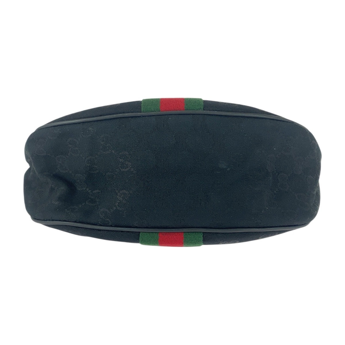 GUCCI Shoulder Bag 010 378 GG canvas Black GoldMetal Sherry Line Old Gucci