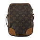 LOUIS VUITTON Shoulder Bag M45266 PVC Brown Gold Metal Monogram Danube