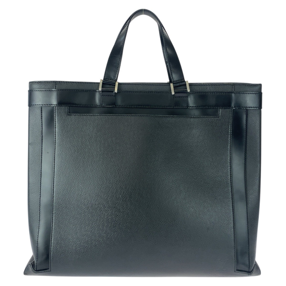 LOUIS VUITTON Business bag M31012 leather Black SilverMetal Taiga Kasbeck GM