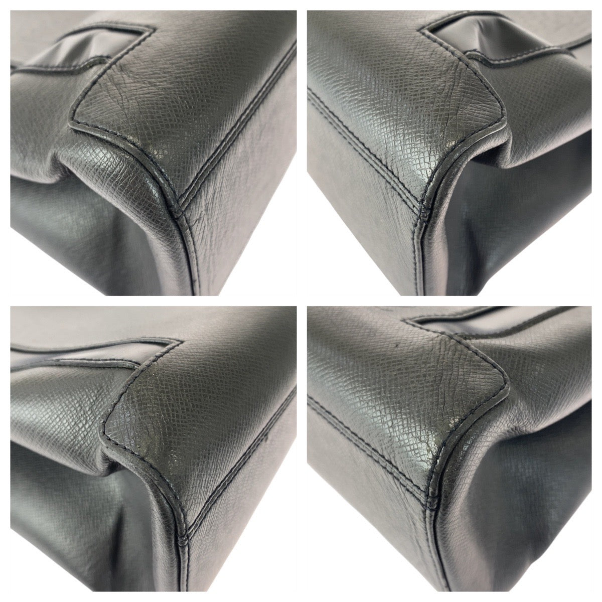 LOUIS VUITTON Business bag M31012 leather Black SilverMetal Taiga Kasbeck GM