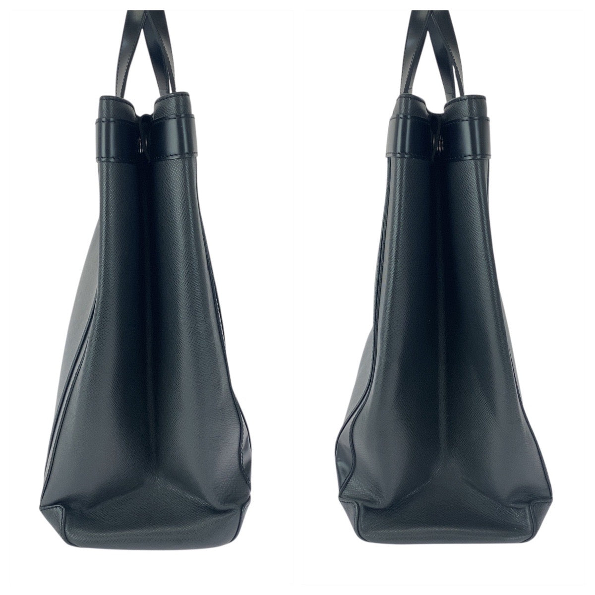 LOUIS VUITTON Business bag M31012 leather Black SilverMetal Taiga Kasbeck GM