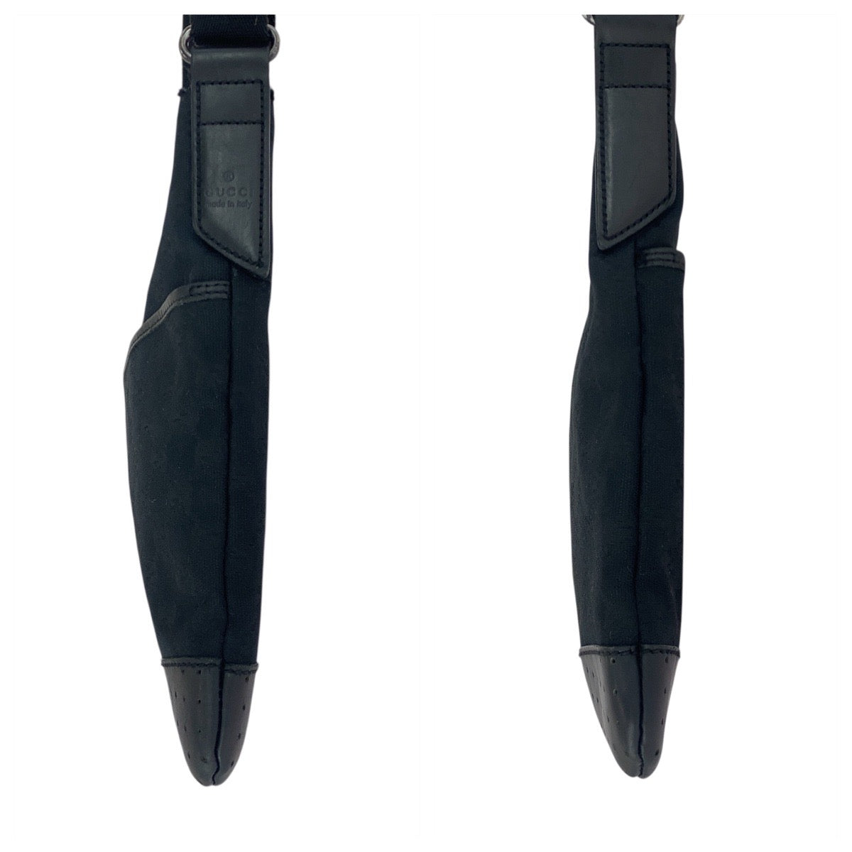 GUCCI Shoulder Bag 145857 GG canvas Black SilverMetal