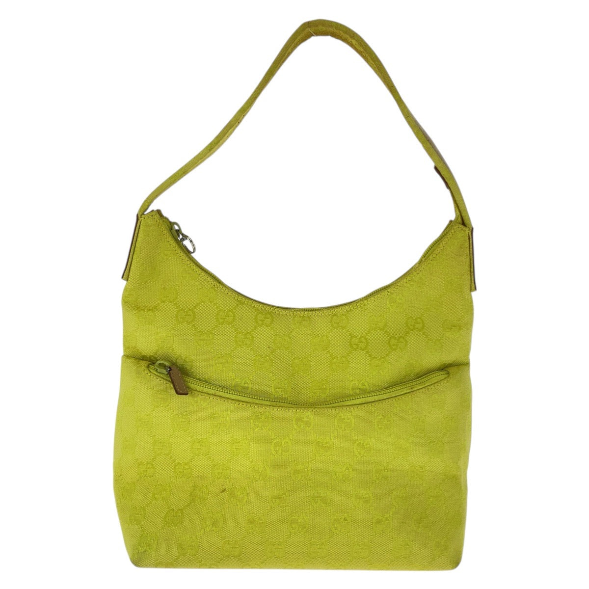 GUCCI Shoulder Bag 001 3386 GG canvas Yellow Beige SilverMetal