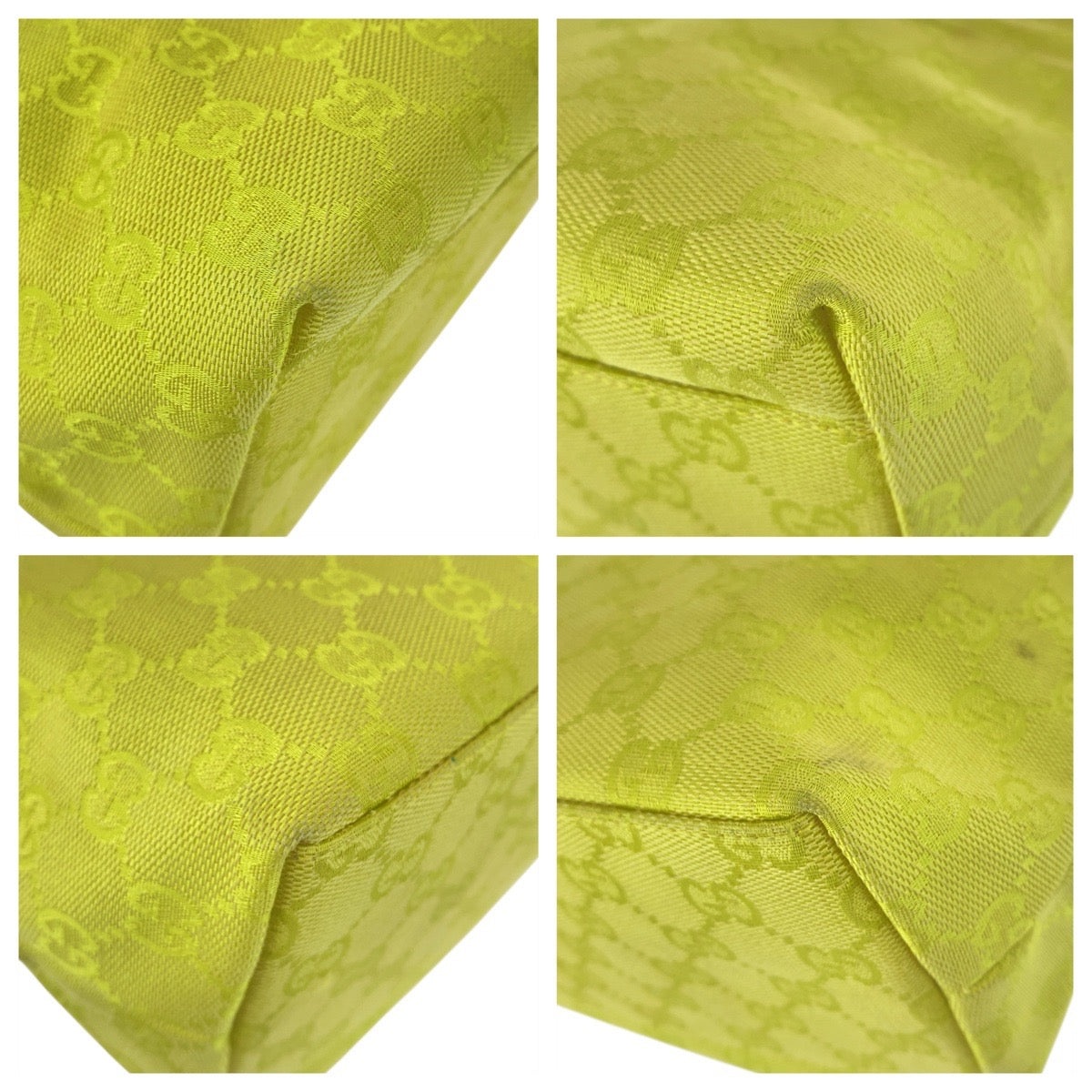 GUCCI Shoulder Bag 001 3386 GG canvas Yellow Beige SilverMetal