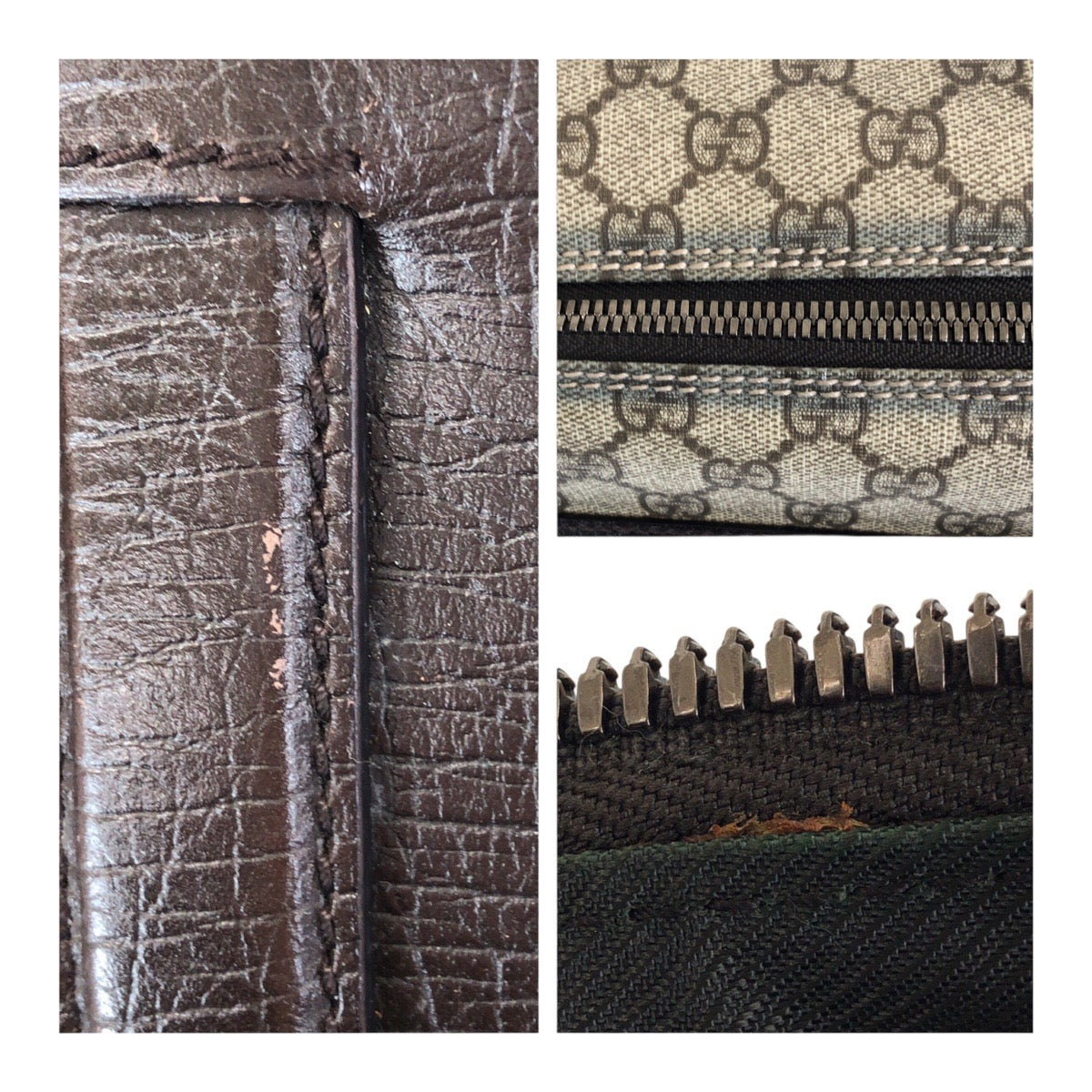 GUCCI Boston Duffel bag 101672 GG Supreme Canvas Brown