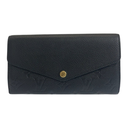 LOUIS VUITTON Long Wallet Purse M61182 leather Noir Black Gold Metal Monogram Unplant Portefeuille Sarah