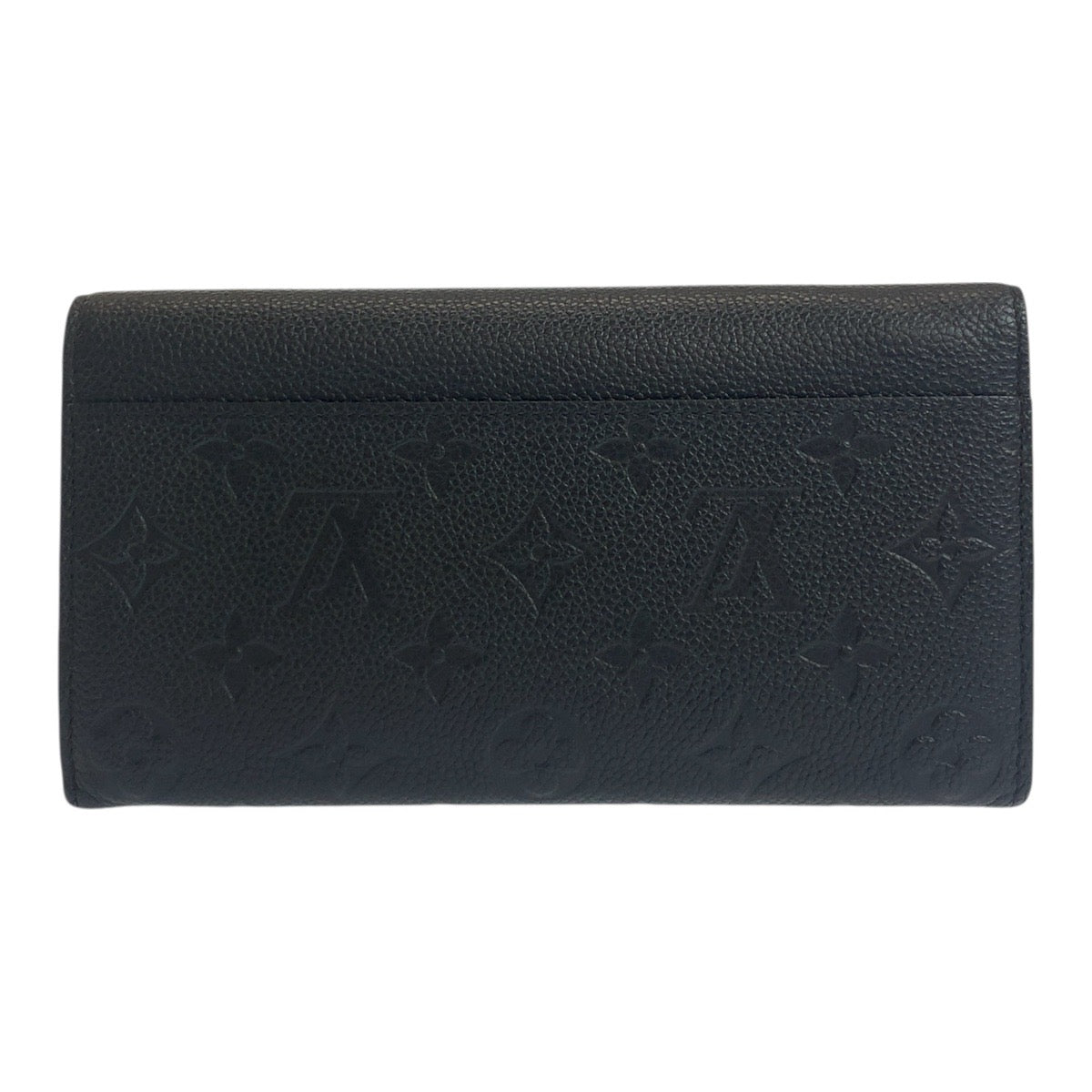 LOUIS VUITTON Long Wallet Purse M61182 leather Noir Black Gold Metal Monogram Unplant Portefeuille Sarah