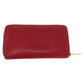 CHANEL Long Wallet Purse leather Red COCO Mark