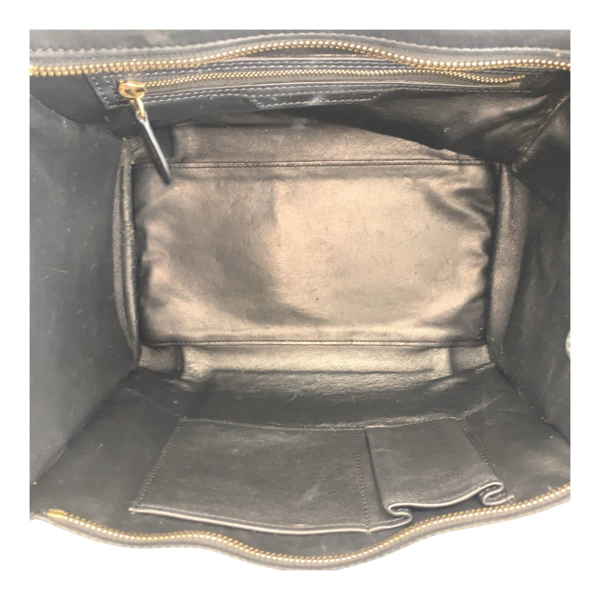 CELINE Tote Bag F SA 0132 leather Black GoldMetal Luggage Mini shopper