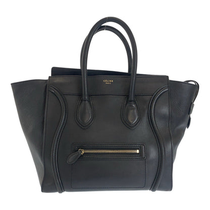 CELINE Tote Bag F SA 0132 leather Black GoldMetal Luggage Mini shopper