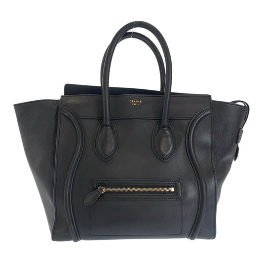 CELINE Tote Bag F SA 0132 leather Black GoldMetal Luggage Mini shopper