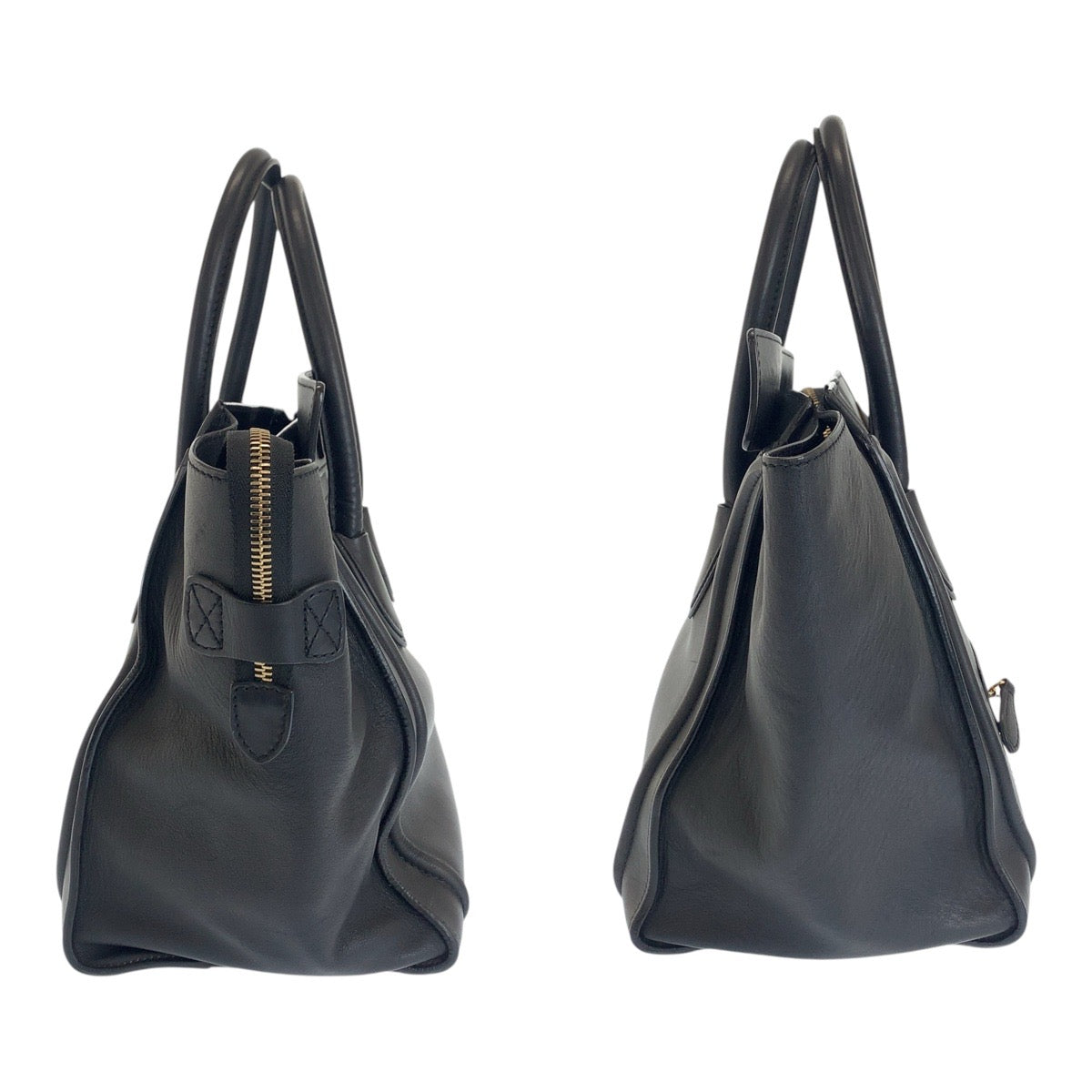 CELINE Tote Bag F SA 0132 leather Black GoldMetal Luggage Mini shopper