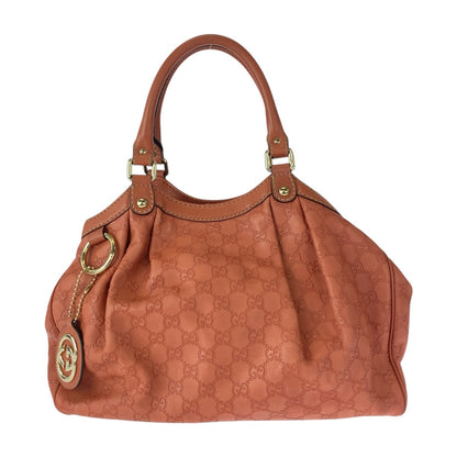 GUCCI Tote Bag 211944 leather Pink Gold Metal Gucci Shima Sukey