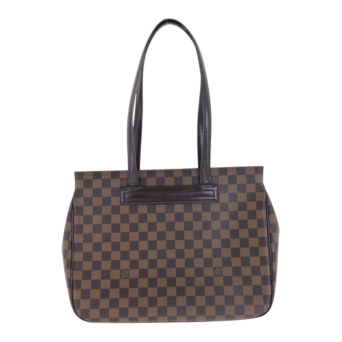 LOUIS VUITTON Tote Bag N51123 PVC Brown Gold Metal Damier Parioli PM