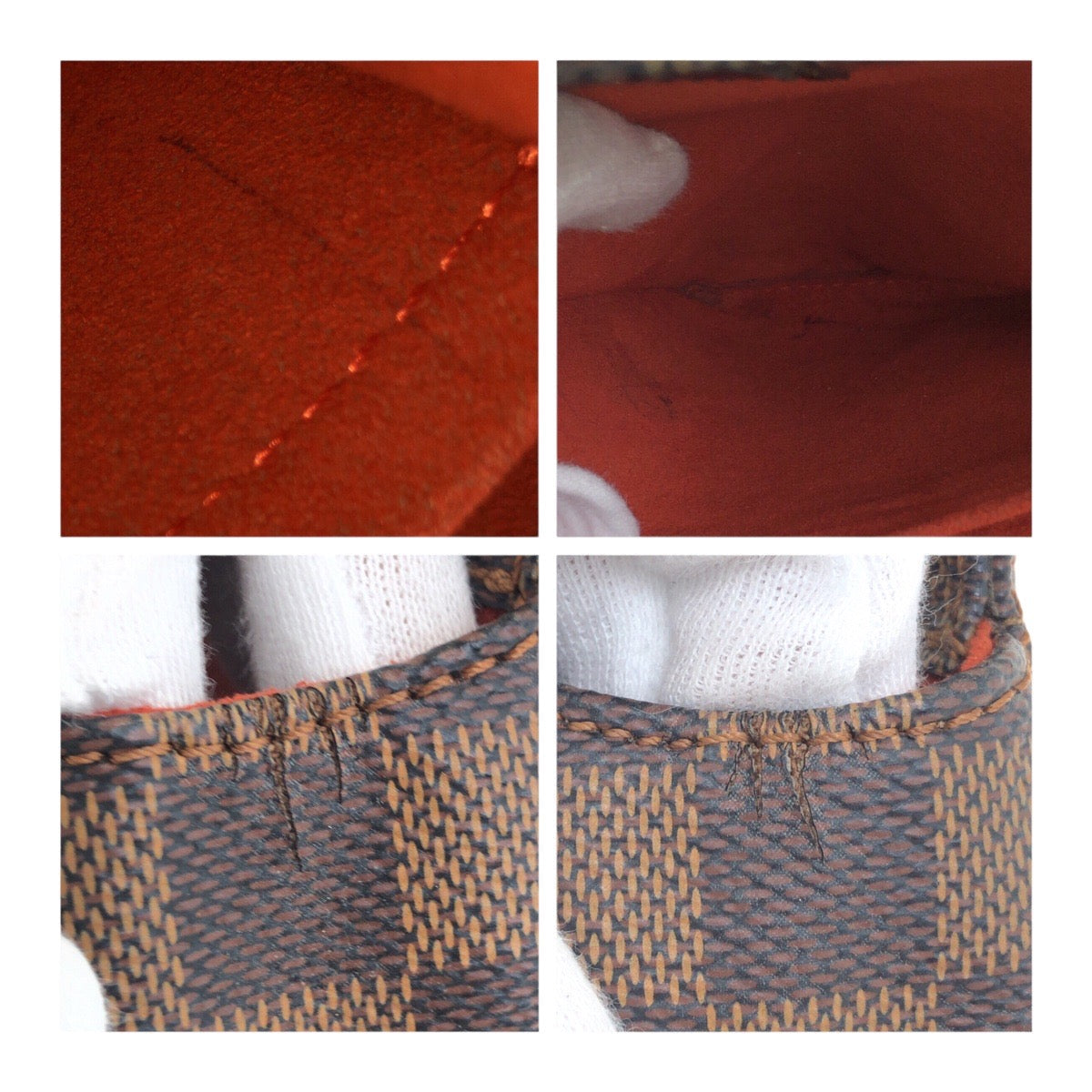 LOUIS VUITTON Tote Bag N51123 PVC Brown Gold Metal Damier Parioli PM