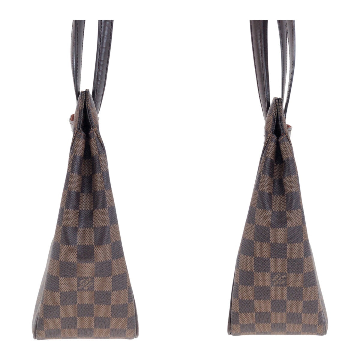 LOUIS VUITTON Tote Bag N51123 PVC Brown Gold Metal Damier Parioli PM