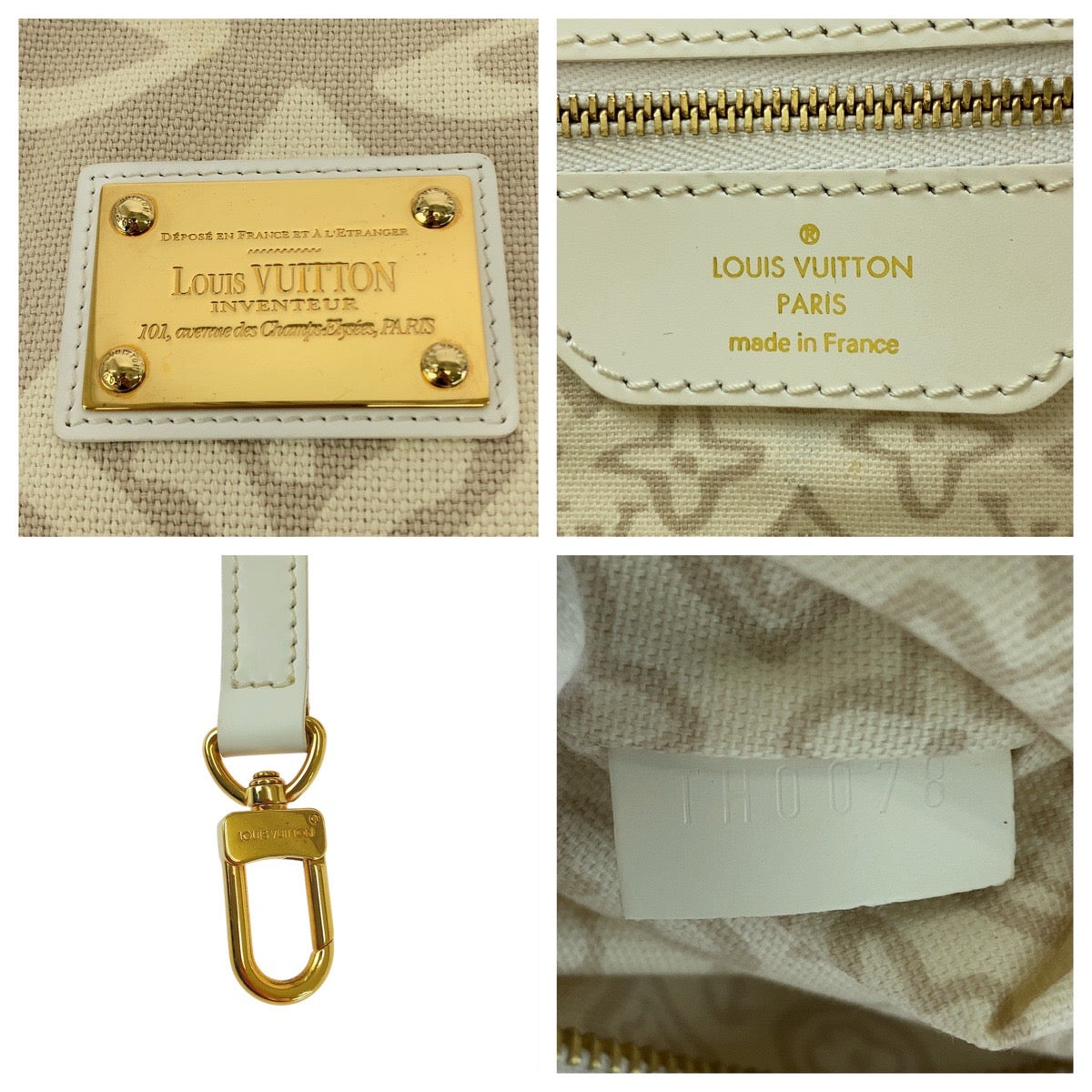 LOUIS VUITTON Tote Bag M95675 canvas Beige cream Taicienne GM