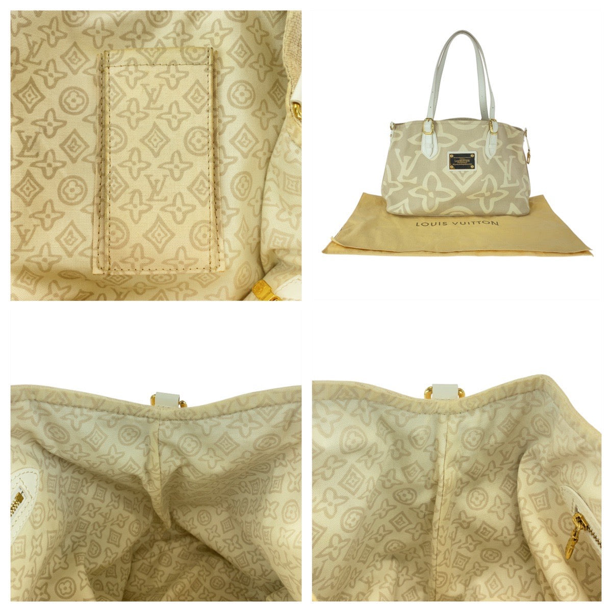LOUIS VUITTON Tote Bag M95675 canvas Beige cream Taicienne GM
